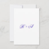 抽象芸術アメジストインク結婚ウォッシュ 招待状 (裏面)