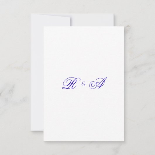 抽象芸術アメジストインク結婚ウォッシュ 招待状 (裏面)