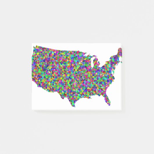 抽象芸術アメリカの地図 ポストイット (正面)