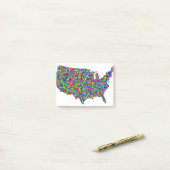 抽象芸術アメリカの地図 ポストイット (デスク上)