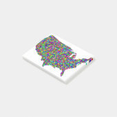 抽象芸術アメリカの地図 ポストイット (アングル)