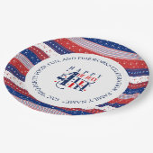 抽象芸術アメリカの7月4日のカスタム文字 ペーパープレート (アングル)