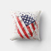 抽象芸術アメリカンフラッグアートプリント クッション (正面)