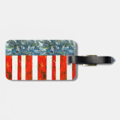 抽象芸術アメリカ国旗のデザイン ラゲッジタグ (裏面横)