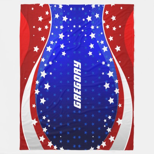 抽象芸術アメリカ国旗の星とストライプ2 フリースブランケット (正面)