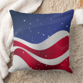 抽象芸術アメリカ国旗の星とストライプ クッション (ブランケット)