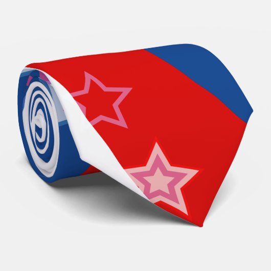 抽象芸術アメリカ国旗の星とストライプ ネクタイ (ロール)