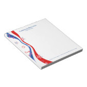 抽象芸術アメリカ国旗の星とストライプ ノートパッド (アングル)