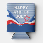 抽象芸術アメリカ国旗デザイン愛国的デザイン 缶クーラー (正面)