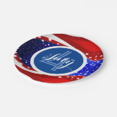 抽象芸術アメリカ国旗7テンプレート第2号 ペーパープレート (アングル)
