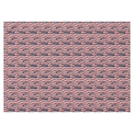 抽象芸術アメリカ赤白青国旗のモチーフ テーブルクロス (正面(横))