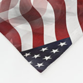 抽象芸術アメリカ赤白青国旗のモチーフ フリースブランケット (角)