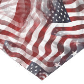 抽象芸術アメリカ赤白青国旗のモチーフ ロングテーブルランナー (コーナー)