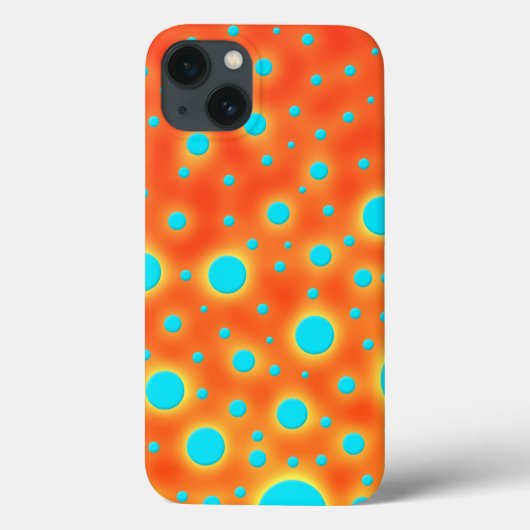 抽象芸術アモダンートターコイズオレンジ Case-Mate iPhoneケース (裏面)