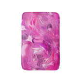 抽象芸術アモダンートパープルピンク バスマット (正面縦)