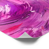 抽象芸術アモダンートパープルピンク ポスター (角)
