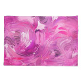 抽象芸術アモダンートパープルピンク 枕カバー (裏面)