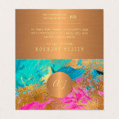 抽象芸術アモダンート絵画銅金ゴールドモノグラム 名刺 (外部フラット)