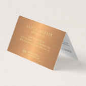 抽象芸術アモダンート絵画銅金ゴールドモノグラム 名刺 (裏面)