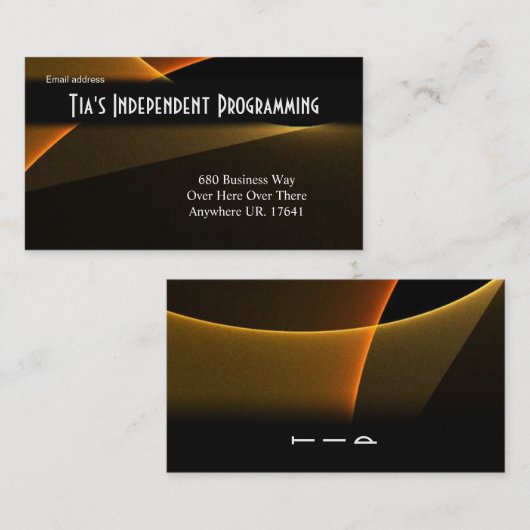 抽象芸術アユニークート両面名刺 名刺 (正面/裏面)