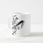 抽象芸術アラビア書道のアートワーク コーヒーマグカップ (正面左)