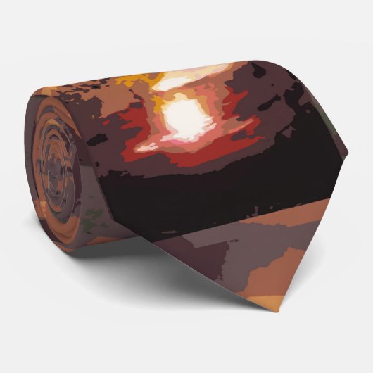 抽象芸術アリゲーター爬虫類美術 ネクタイ (ロール)