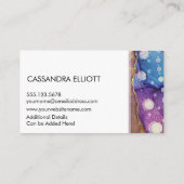 抽象芸術アルコカラフルールインキ液体芸術事業  名刺 (裏面)