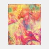 抽象芸術アルコールインクアートフリースブランケット フリースブランケット (正面)