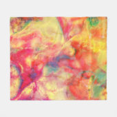抽象芸術アルコールインクアートフリースブランケット フリースブランケット (正面(横))