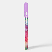 抽象芸術アルコールインクスタイルレインボーモノグラムの Case-Mate iPhoneケース (裏面 / 左)