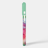 抽象芸術アルコールインクスタイルレインボーモノグラムの Case-Mate iPhoneケース (裏面 / 左)