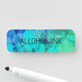 抽象芸術アルコールインクパープルブルー 名札 (インサイチュ)