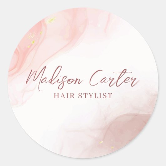 抽象芸術アルコールインク液シール ラウンドシール (正面)