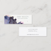 抽象芸術アルコールインク金ゴールドネイビーイヤリングディスプレイ スキニー名刺 (正面/裏面)