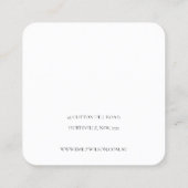 抽象芸術アルコールインク金ゴールドネイビーイヤリングディスプレイ スクエア名刺 (裏面)