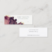 抽象芸術アルコールインク金ゴールドメーロン飾り付け スキニー名刺 (正面/裏面)