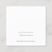 抽象芸術アルコールインク金ゴールドメーロン飾り付け スクエア名刺 (裏面)