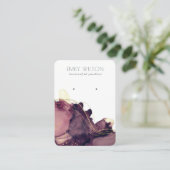 抽象芸術アルコールインク金ゴールドメーロン飾り付け 名刺 (スタンド正面)