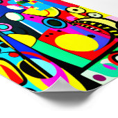 抽象芸術アレンジはっきりしたカラー作品 ポスター (角)