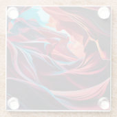 抽象芸術アンテロープキャニオンアリゾナ ガラスコースター (裏面)