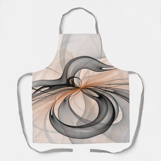 抽象芸術アントラサイエンナモダンフラクタルアート エプロン (正面)