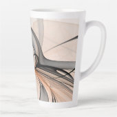 抽象芸術アントラサイエンナモダンフラクタルアート カフェラテマグ (右)