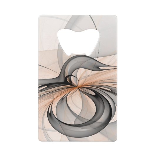 抽象芸術アントラサイエンナモダンフラクタルアート クレジットカード栓抜き (正面)