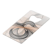 抽象芸術アントラサイエンナモダンフラクタルアート クレジットカード栓抜き (裏面アングル)