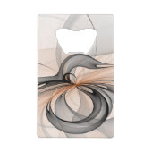 抽象芸術アントラサイエンナモダンフラクタルアート クレジットカード栓抜き (裏面)