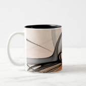 抽象芸術アントラサイエンナモダンフラクタルアート ツートーンマグカップ (左)