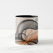 抽象芸術アントラサイエンナモダンフラクタルアート ツートーンマグカップ (中央)