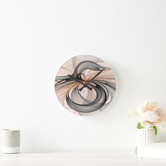 抽象芸術アントラサイエンナモダンフラクタルアート ラウンド壁時計 (ホーム)