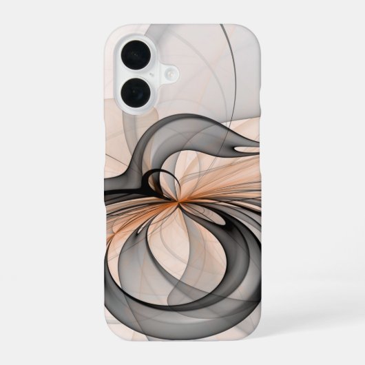 抽象芸術アントラサイエンナモダンフラクタルアート iPhone 16ケース (裏面)