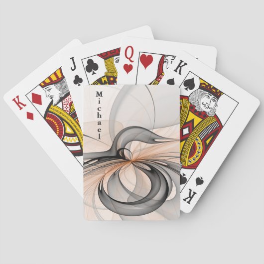 抽象芸術アントラサイトグレーシエナシェイプフラクタル名 トランプ (裏面)